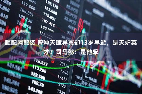 顺配网配资 曹冲天赋异禀却13岁早逝，是天妒英才？司马懿：是他笨